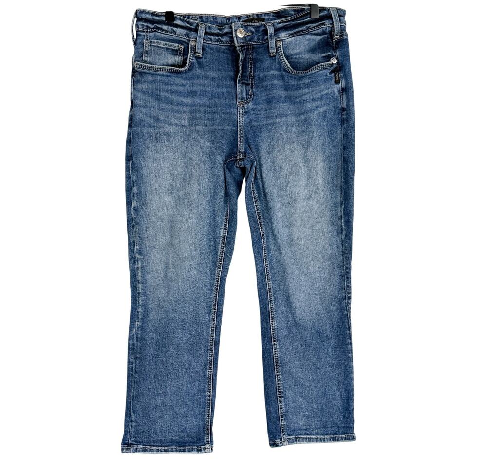 Silver Jeans Co. Suki Capri Jeans High Rise - 34 W34 L23.5
